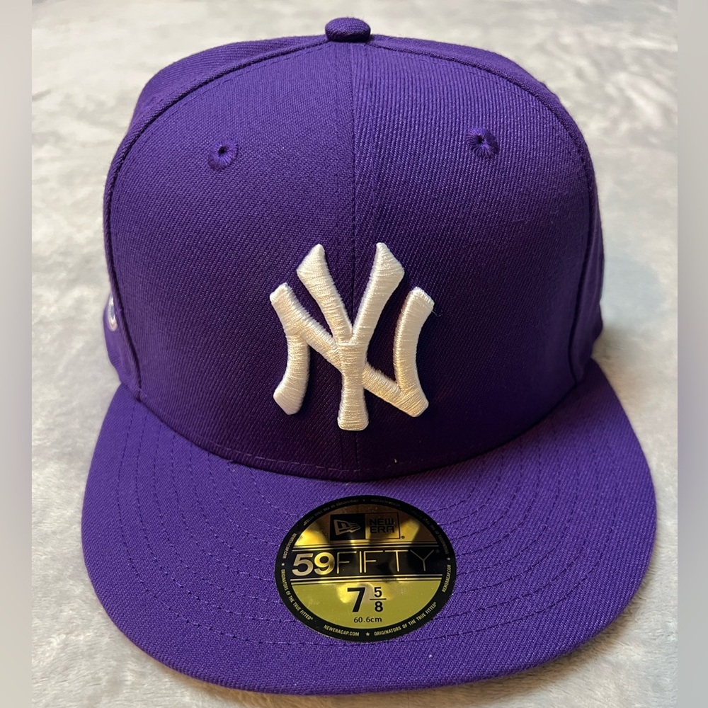 New Era Purple 59FIFTY Cap with White Logo 7 5/8